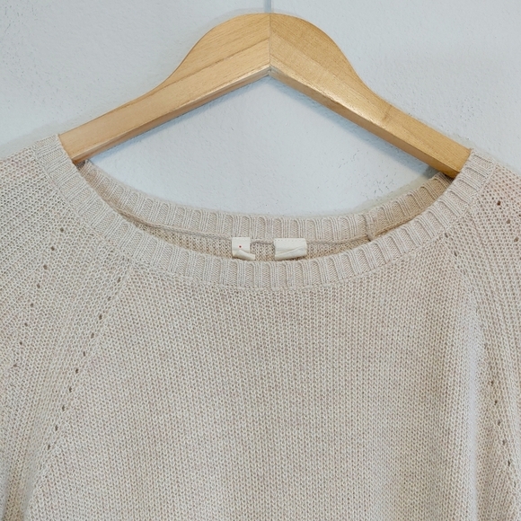 Moth Anthropologie Round Neck Long Sleeves Tunic Sweater Sz L Minimalist Popover - Picture 5 of 12